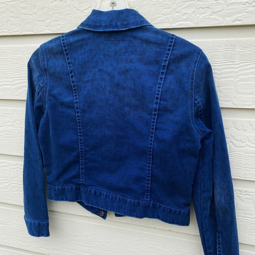 Current/Elliott Subtle Leopard Print Denim Jacket… - image 4